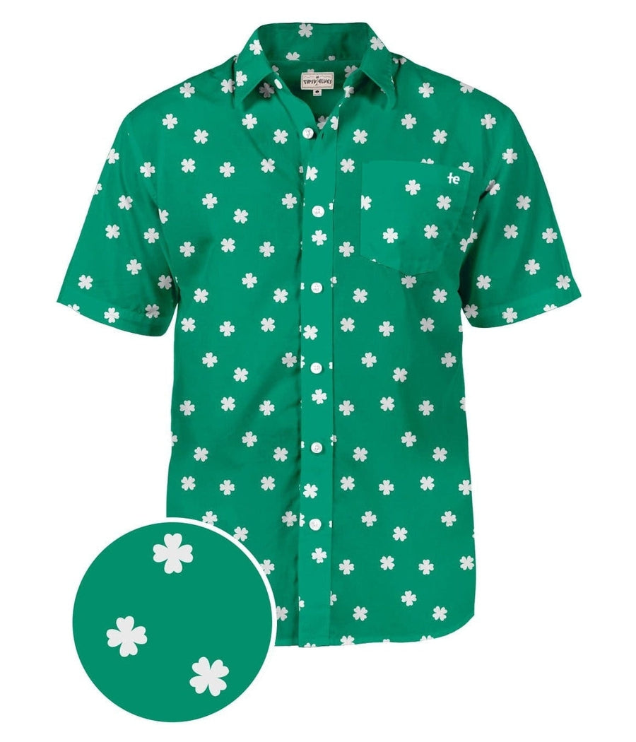 Men's Green Crushin' Clovers Button Down Shirt