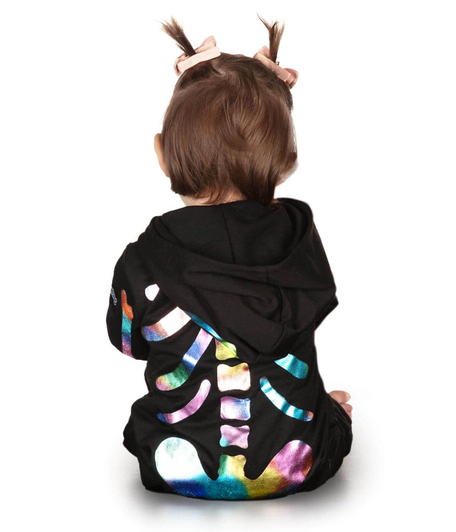 Baby Girl's Iridescent Skeleton Costume Image 2