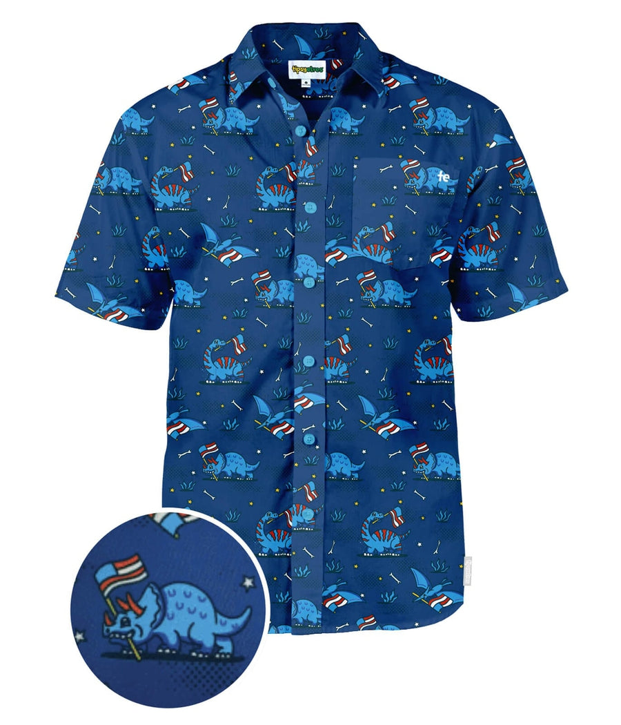 Men's Fossilized Flag Button Down Shirt