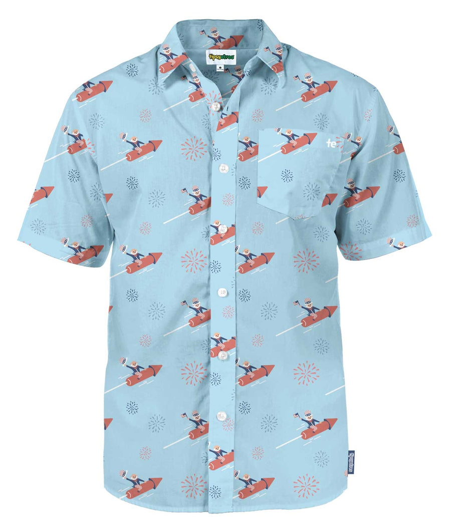 Men's Let Freedom Ride Button Down Shirt Image 2