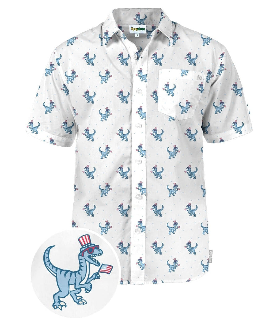 Men's Prehistoric Patriot Button Down Shirt