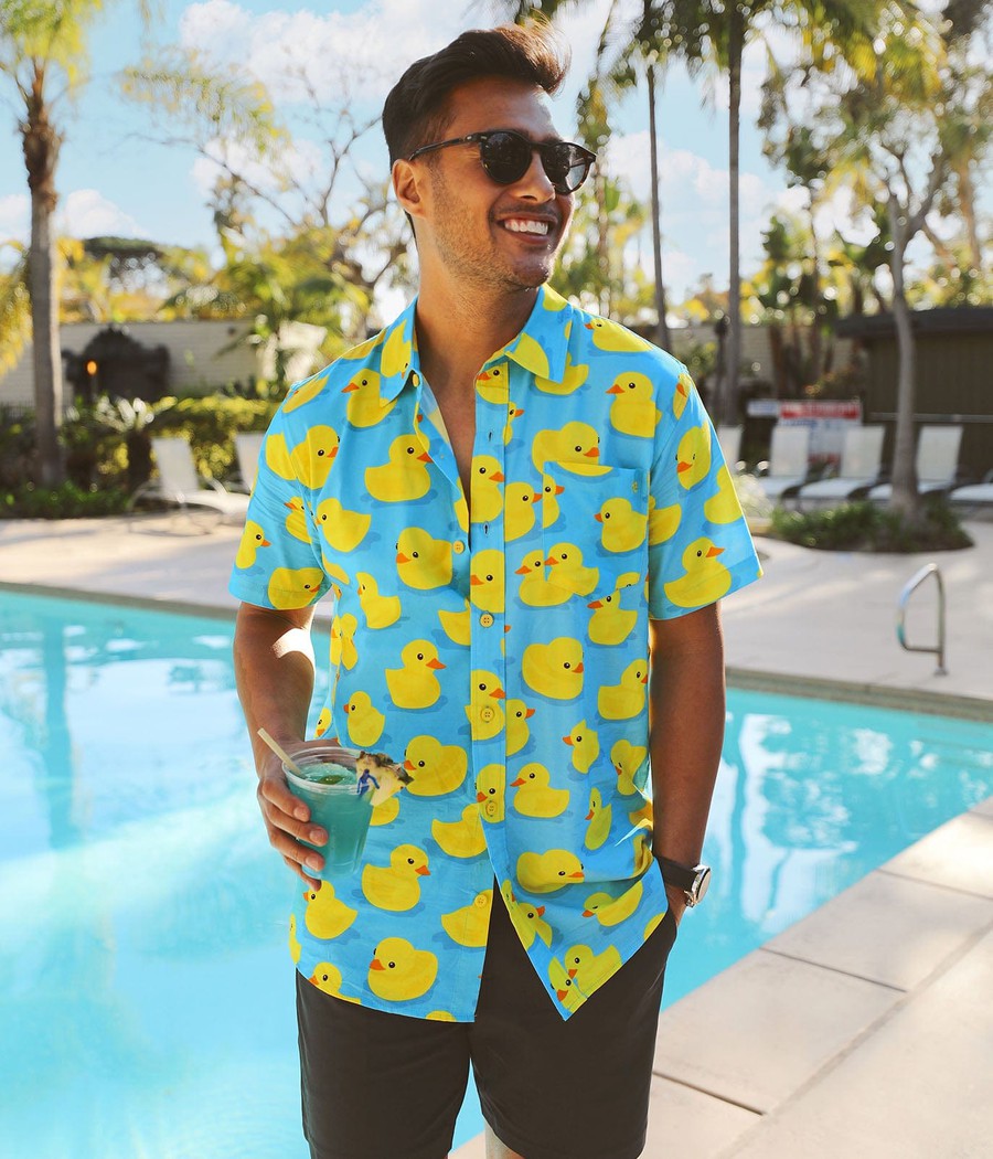 Men's Rubber Ducky Hawaiian Shirt Image 2