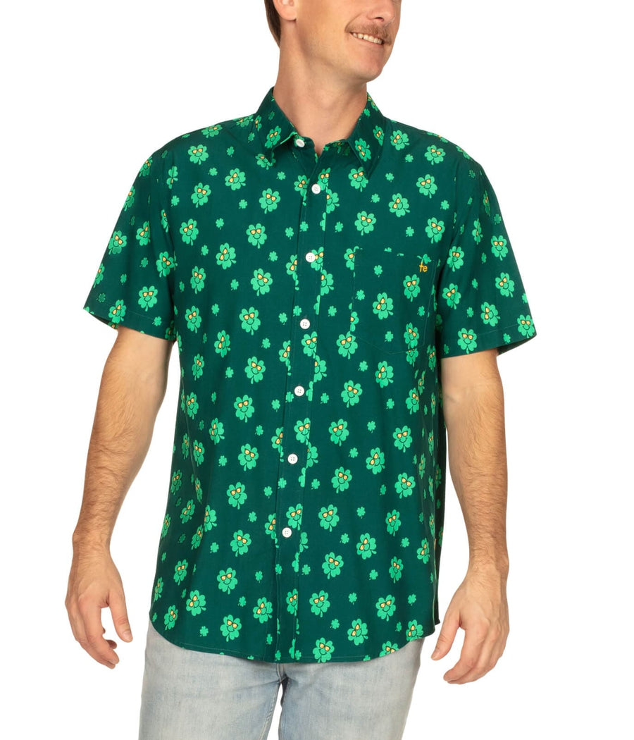 Men's Cool Clover Button Down Shirt Image 2