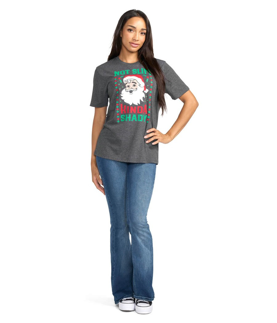 Women's Not Slim Kinda Shady Oversized Boyfriend Tee Image 2