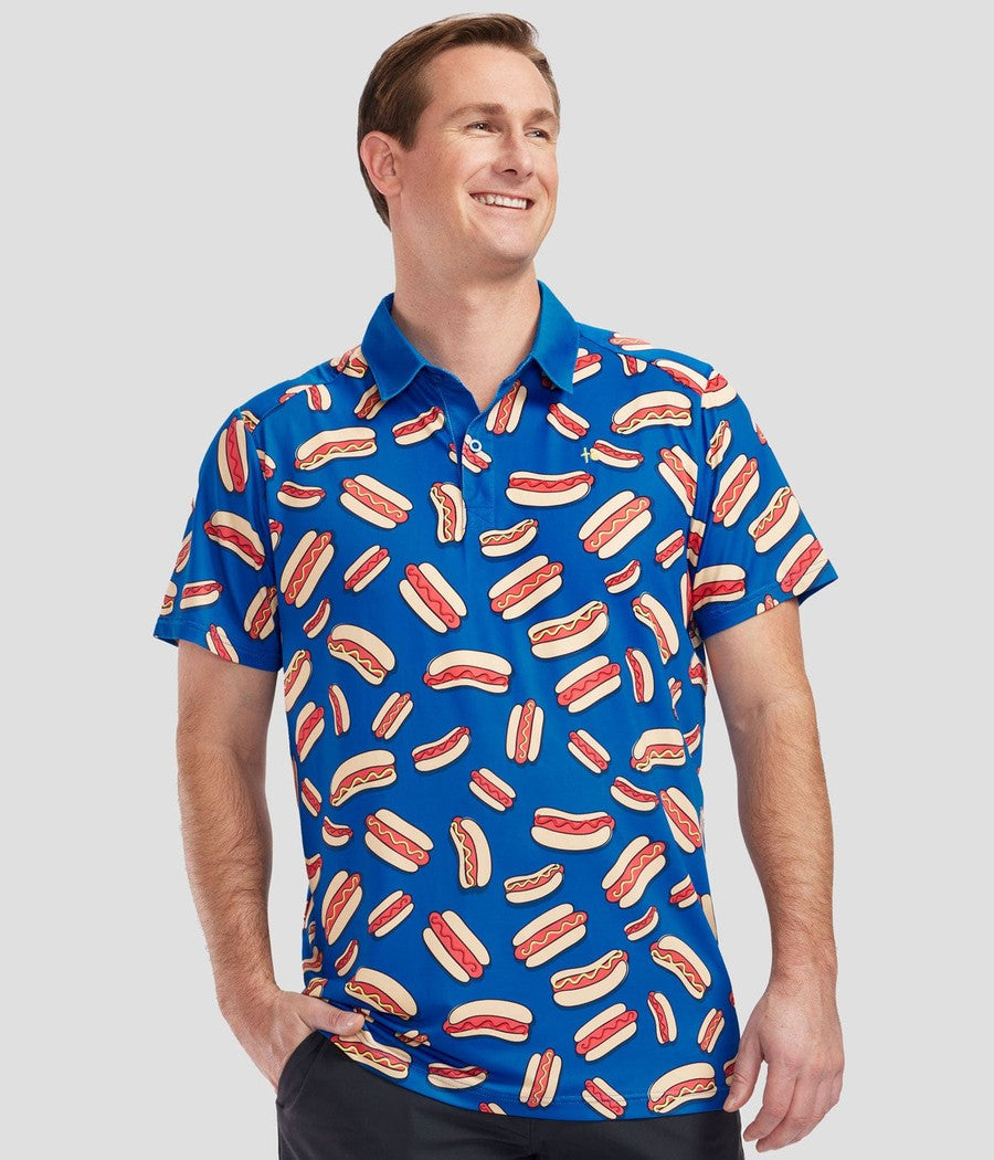 Men's Hot Dog Golf Polo Image 2