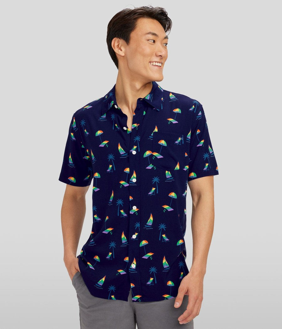 Pride Paradise Button Down Shirt Image 2