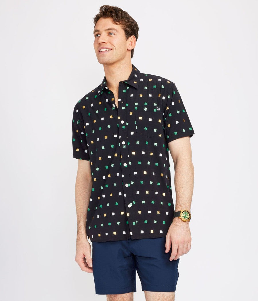 Men's Gold Foil Button Down Shirt Image 2