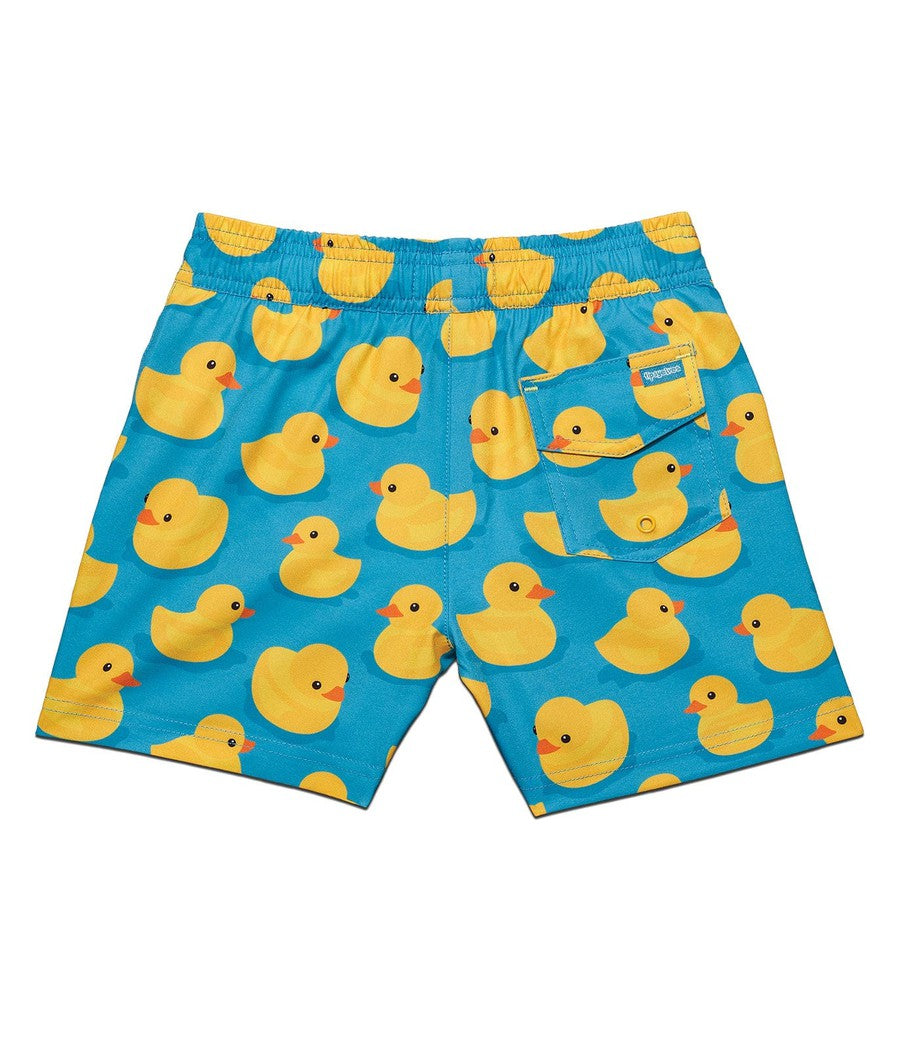 Boy's Rubber Ducky Stretch Swim Trunks Image 2