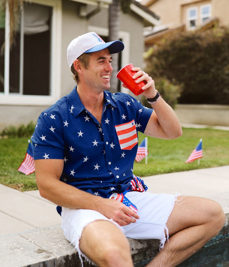 Men's Old Glory Button Down Shirt Image 2